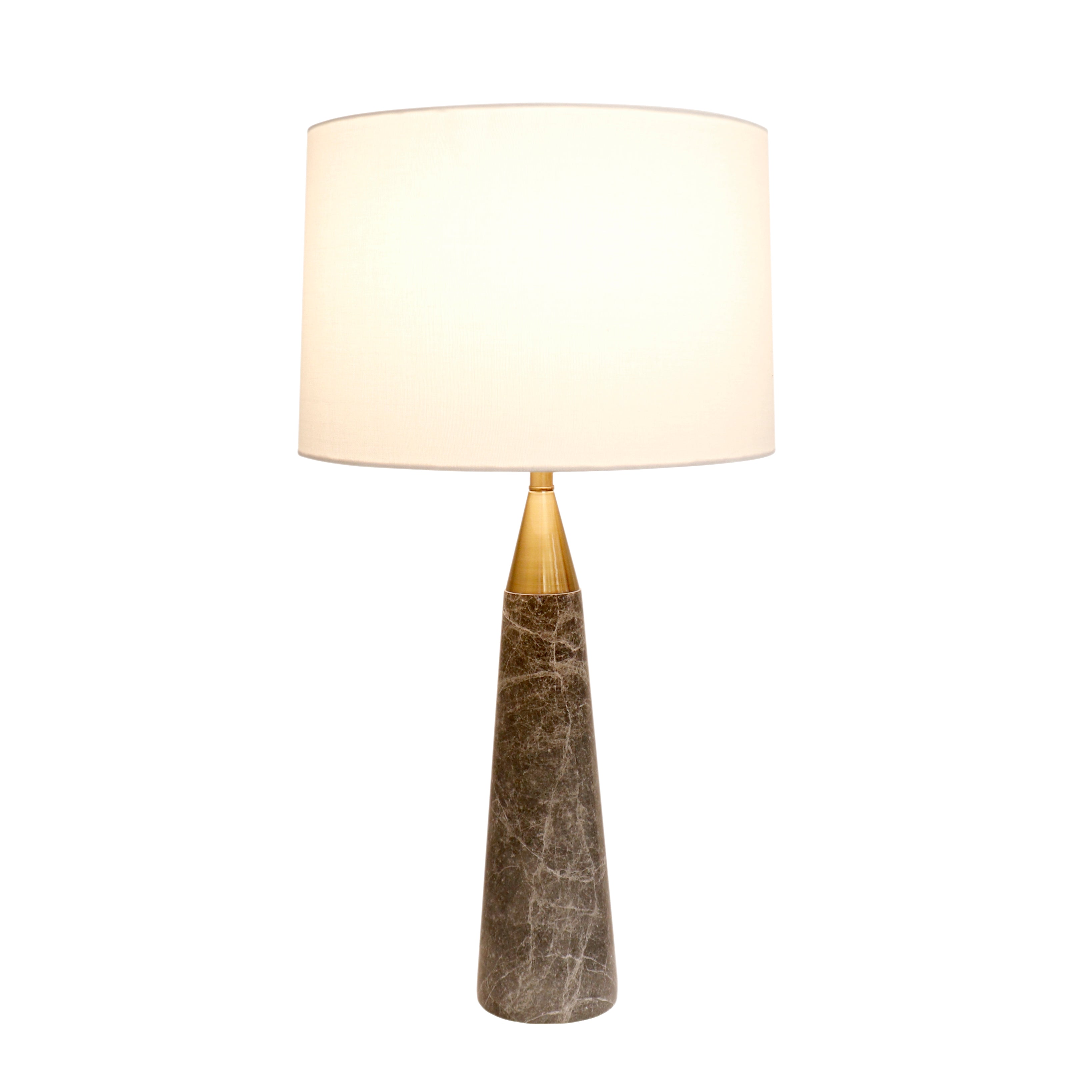 Pasargad Home Radiance Style Marble White/Gold Table Lamp 28 in H