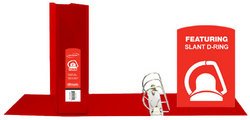 BAZIC 2&#34; Red Slant-D Ring View Binder w/ 2 Pockets