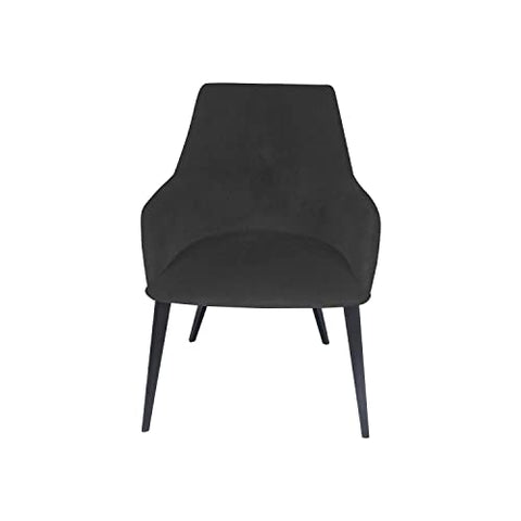 Ouuuhlala Linden Harmony Charcoal Grey Upholstered Dining Chair with U-Shape Legs