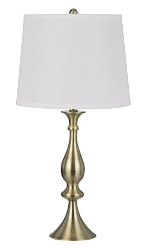 150W 3 Way Pori Metal Table Lamp With Taper Drum Linen Hardack Shade (Priced And Sold As Pairs)