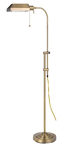 100W Pharmacy Floor Lamp W/Adjust Pole - Antique Bronze