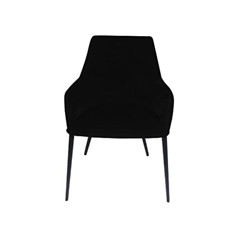 Ouuuhlala Lingo Harmony Black Upholstered Dining Chair with Conic Legs