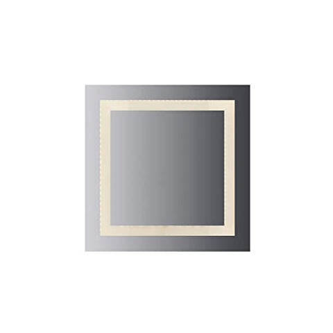 LED Lighted Mirror inset Glass Style, 36 X 36 With Easy Cleat System