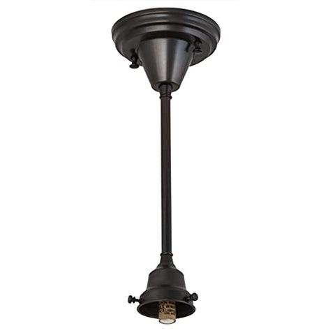 5InchW Craftsman Brown on Brass 1 LT Pendant Hardware