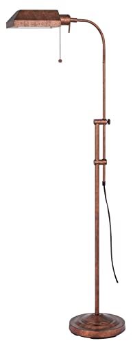 100W Pharmacy Floor Lamp W/Adjust Pole - Rust