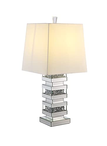 Acme Furniture Noralie Table Lamp, Mirrored &amp; Faux Diamonds