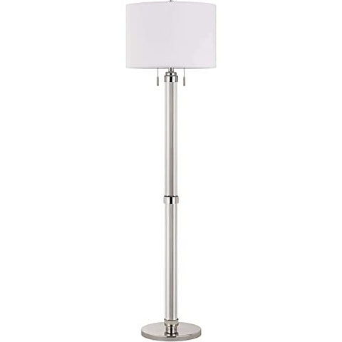 60W X 2 Montilla Metal/Acrylic Floor Lamp With Fabric Shade