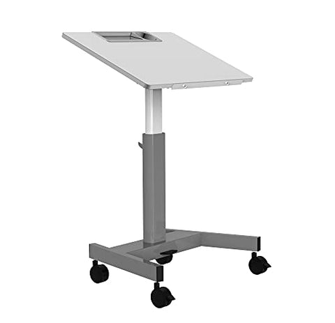 Pneumatic Adjustable Height Flip Top Student Desk/Nesting Desk - Black