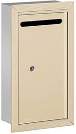 Salsbury Letter Box 2265SP - 11&#34;W x 3-3/4&#34;D x 19&#34;H Slim, Recessed Mounted, Sandstone, Private Access