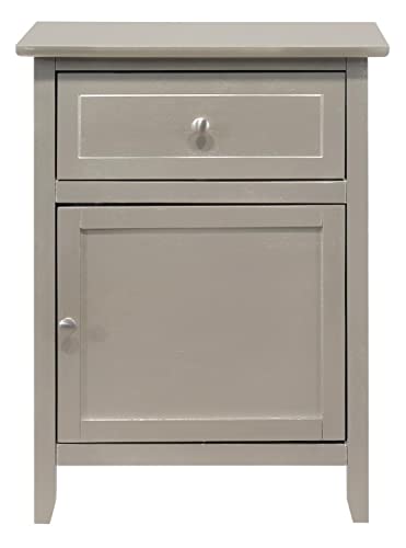 Lzzy 1-Drawer Silver Champagne Nightstand (25 in. H x 15 in. W x 19 in. D)