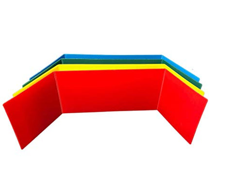 Assorted Premium Corrugated Plastic Study Carrel Pack of 24