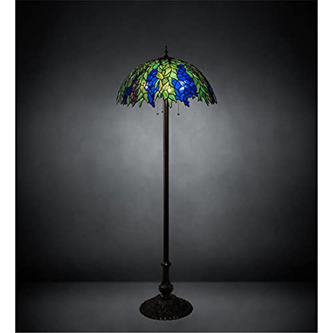 62Inch High Tiffany Honey Locust Floor Lamp