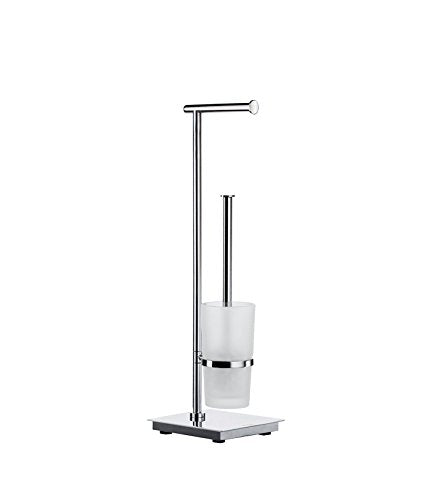 OUTLINE LITE TOILET ROLL HOLDER/TOILET BRUSH STAINLESS STEEL POLISHED