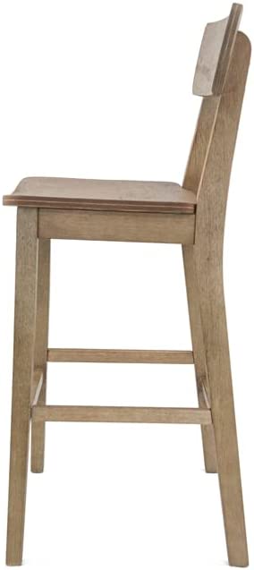 Boraam Torino Bar Height Stool, 29-Inch, 1-Pack, Barnwood Wire-Brush