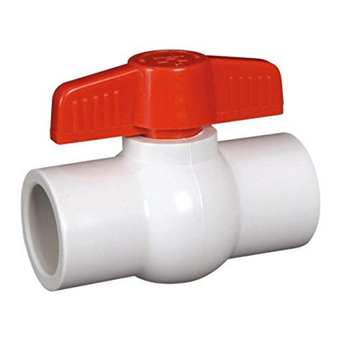 Hayward QVC1030SSEW Series QVC Compact Ball Valve, Socket End, White, 3" Size