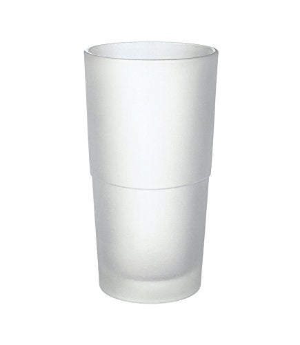 FROSTED GLASS CONTAINER FOR TOILET BRUSH
