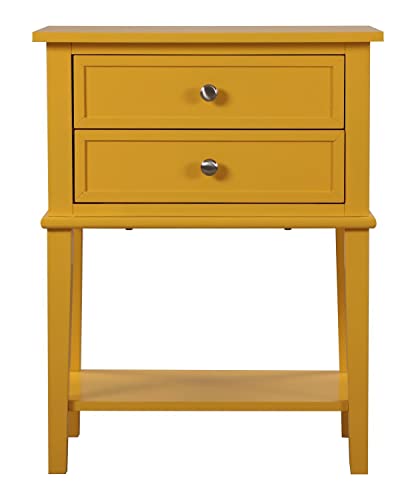 Newton 2-Drawer Yellow Nightstand (28 in. H x 16 in. W x 22 in. D)