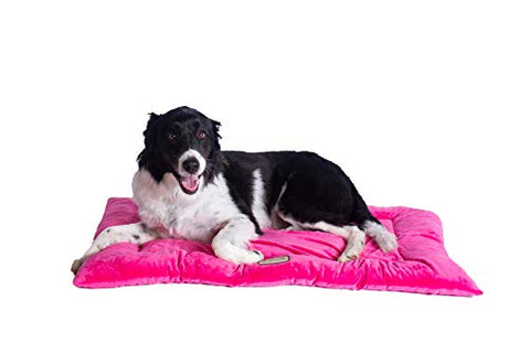 Armarkat Model M01CZH-L Large Pet Bed Mat with Poly Fill Cushion in Vibrant Pink