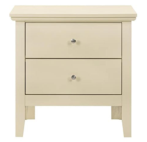 Primo 2-Drawer Beige Nightstand (24 in. H x 15.5 in. W x 19 in. D)
