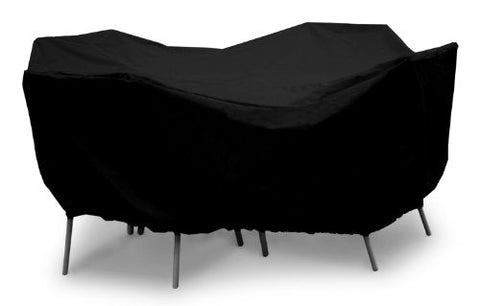 KoverRoos Weathermax 74242 60-Inch Round Table Dining Set Cover, 78-Inch Diameter by 38-Inch Height, Black