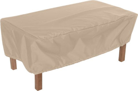 KoverRoos Weathermax 49917 25 by 32-Inch Ottoman/Small Table Cover, 25 by 32 by 20-Inch, Toast