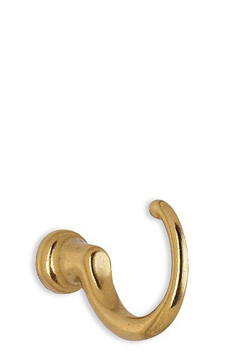 SINGLE HOOK POLISHED BRASS FINISH