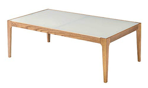 ACME Furniture Gwynn Coffee Table, Natural &amp; Frosted Glass