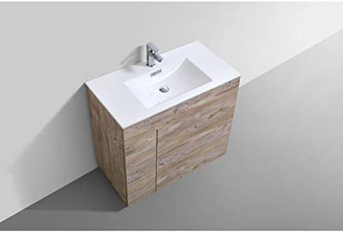 Milano 36Inch Nature Wood Modern Bathroom Vanity