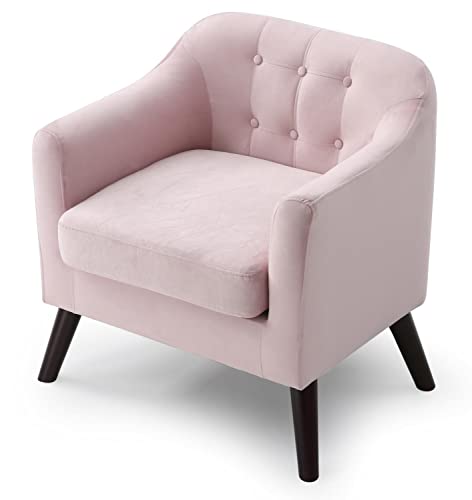Ventura Pink Velvet Button Tufted Accent Chair