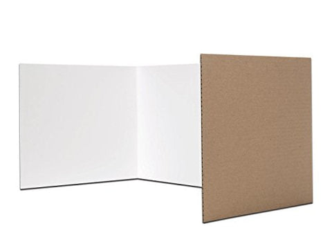 Flipside Products Flipside Corrugated Privacy Shield, White, 18&#34; x 48&#34;, Pack of 24