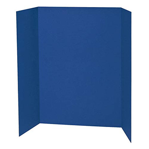 Spotlight 1 Ply Trifold Display Board, 48&#34; Width x 36&#34; Height, Blue