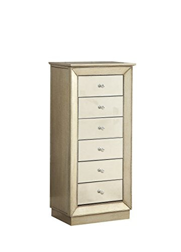 ACME Furniture 97172 Talor Jewelry Armoire, Antique Gold
