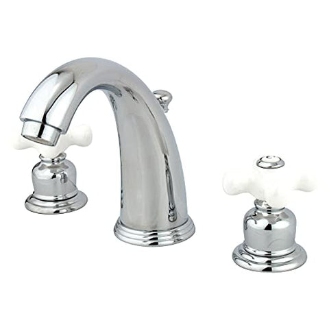 Kingston Brass KB982PX Victorian Widespread Bathroom Faucet, 5-1/4&#34; in Spout Reach, Polished Brass