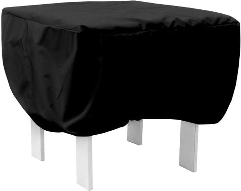 KoverRoos Weathermax 76650 26-Inch Ottoman/Small Table Cover, 26 by 26 by 16-Inch, Black