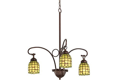 26InchW Sea Scallop 3 LT Chandelier