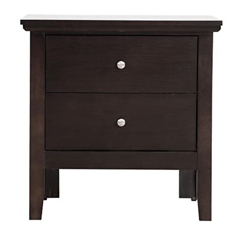 Primo 2-Drawer Espresso Nightstand (24 in. H x 15.5 in. W x 19 in. D)