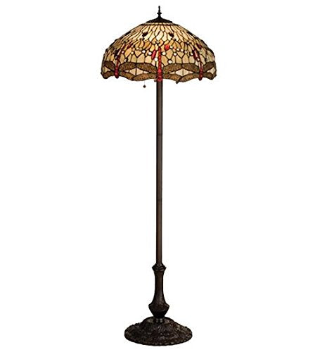 63 inches H Tiffany Hanginghead Dragonfly Floor Lamp