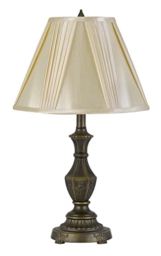Lecce Copper Glazed Ceramic Table Lamp With Hardback Fabric Shade