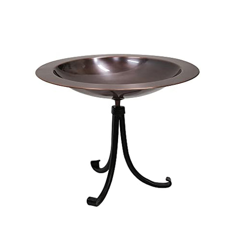 18 Classic Copper Birdbath- Tripod Stand