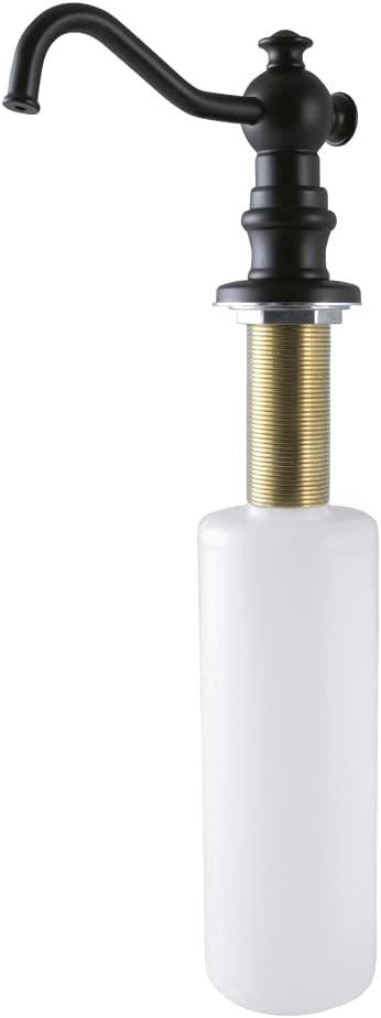 Kingston Brass SD7600MB Curved Nozzle Metal Soap/Lotion Dispenser, Matte Black