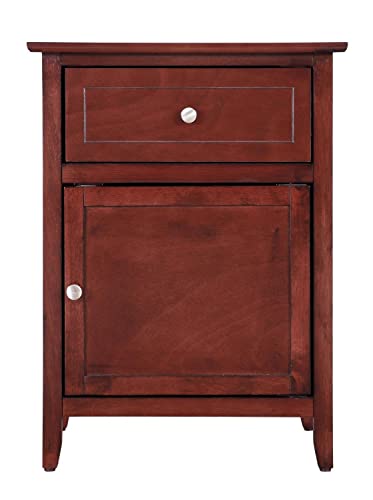 Lzzy 1-Drawer Cherry Nightstand (25 in. H x 15 in. W x 19 in. D)