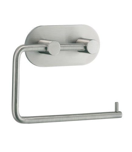 SELFAD-HESIVE TOILET ROLL HOLDER BRUSHED STAINLESS STEEL