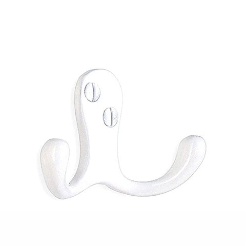 DOUBLE HOOK WHITE LACQUERED