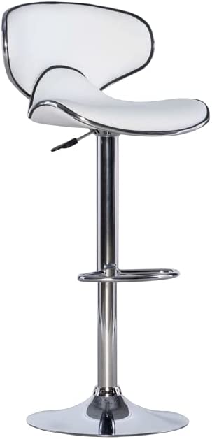 Powell Furniture Adjustable Barstool, White