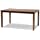 Baxton Studio Eveline Walnut Finished Rectangular Wood Dining Table