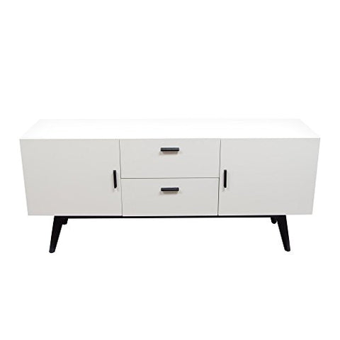 Mode 2-Drawer / 2-Door Sideboard in White w/ Black Legs by Diamond Sofa
