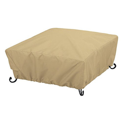 Classic Accessories Terrazzo Water-Resistant 36 Inch Full Coverage Square Fire Pit Cover, Patio Furniture Covers