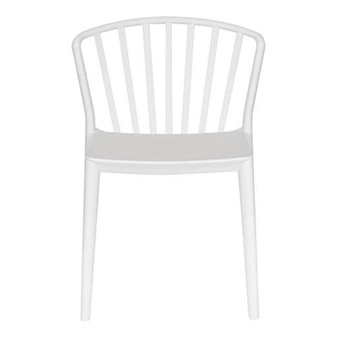 Pax 4-Pack Indoor/Outdoor Accent Chairs in White Polypropylene (PP) by Diamond Sofa