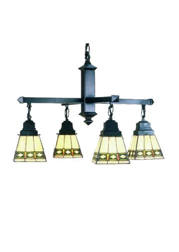 26 inches W Diamond Band Mission 4 LT Chandelier