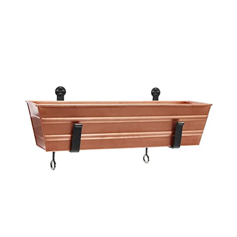 Small Copper Flower Box- Wall Brackets